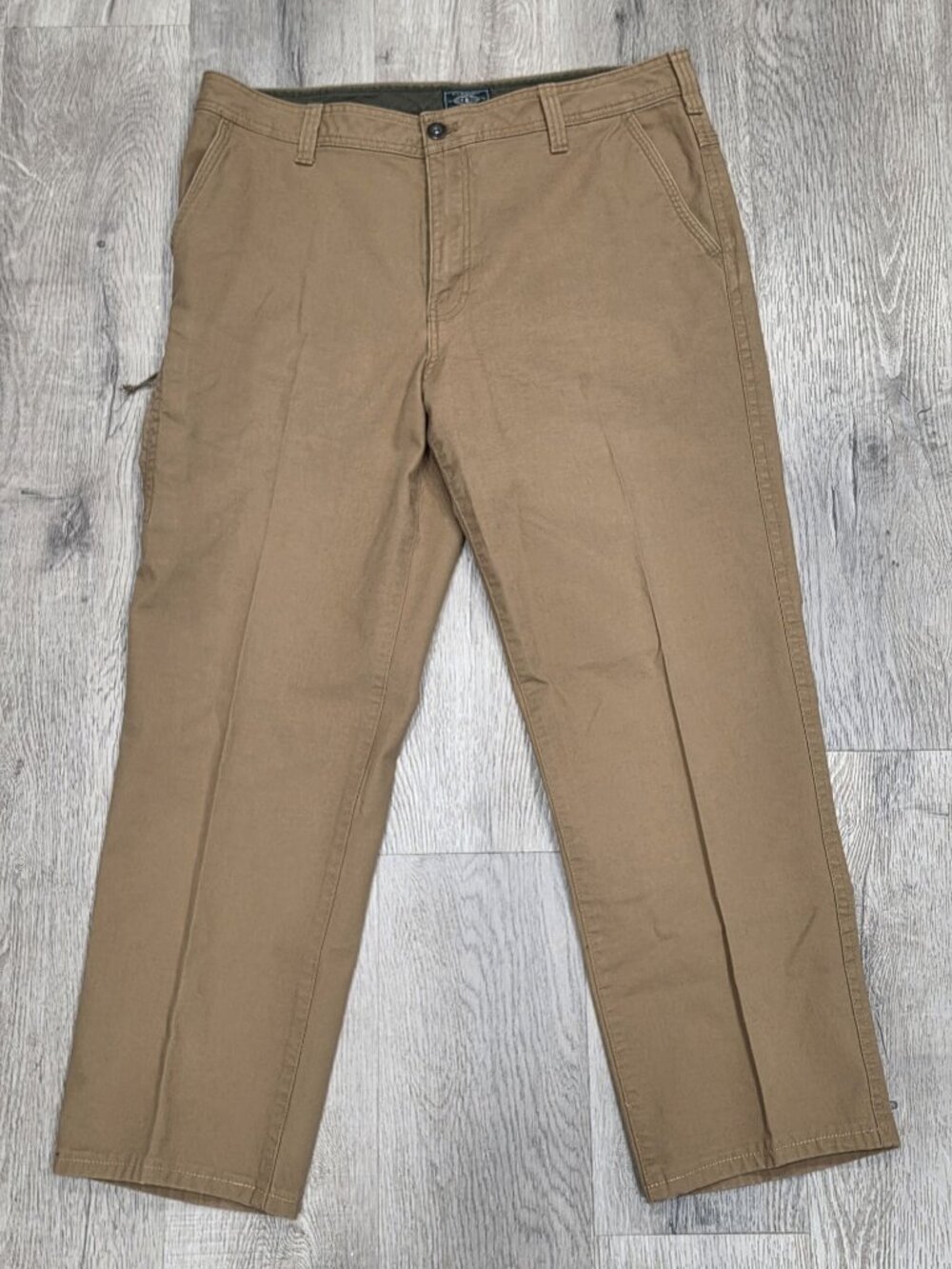 G.H. Bass & Co. Mens Tan Straight-Leg Chino Pants Size 38x36 Cotton Blend